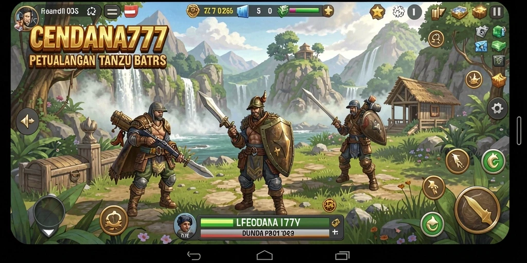 Screenshot gameplay CENDANA777 menampilkan keindahan dunia terbuka yang luas.