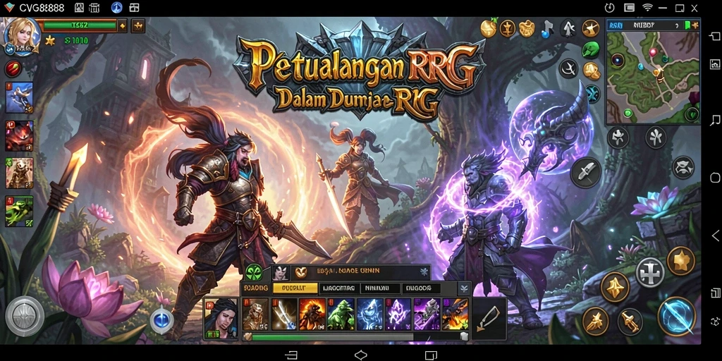 Screenshot menunjukkan epic battle dalam gameplay CVG8888 yang seru.