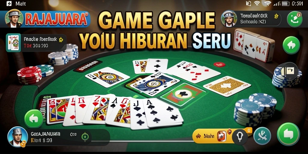 Screenshot gameplay RAJAJUARA menampilkan pemain seru berkompetisi di Gaple.