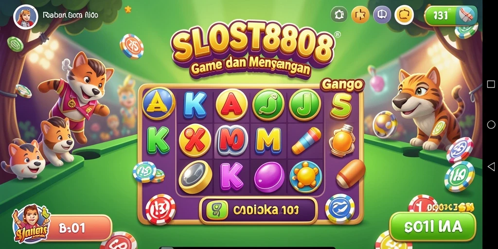 Tampilan gameplay seru dengan kartu Bingo dan pemain lainnya.