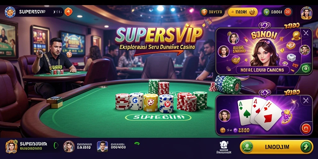 Tampilan gameplay menegangkan di SUPERSVIP saat memasuki sesi Live Casino.