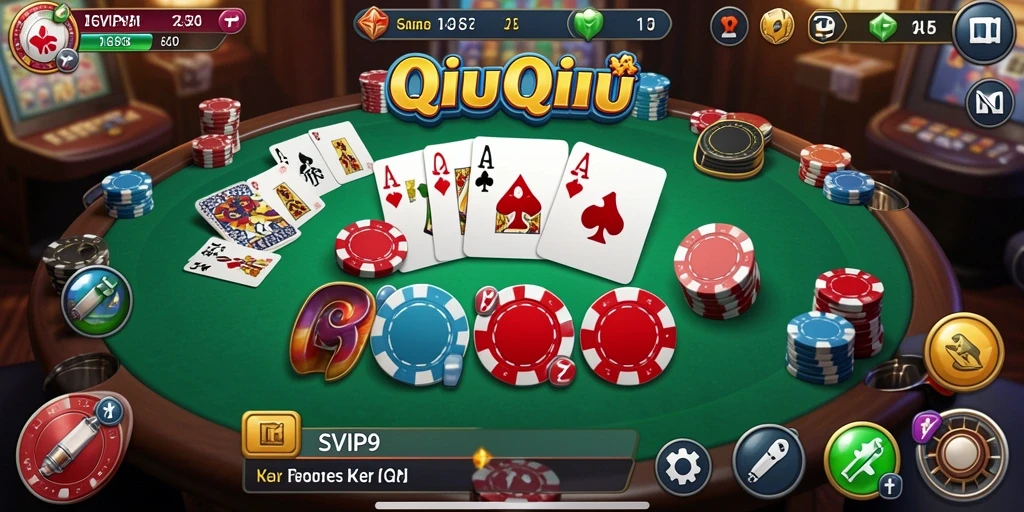Tampilan gameplay QiuQiu yang seru dan menarik di SVIP9.