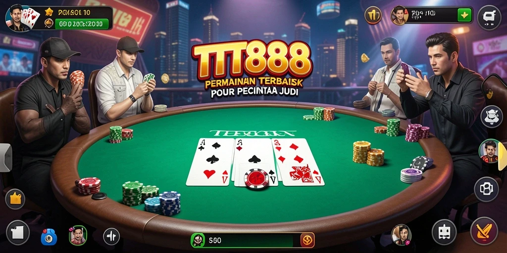Gameplay seru dari TTT888 yang menampilkan aksi Poker menarik.