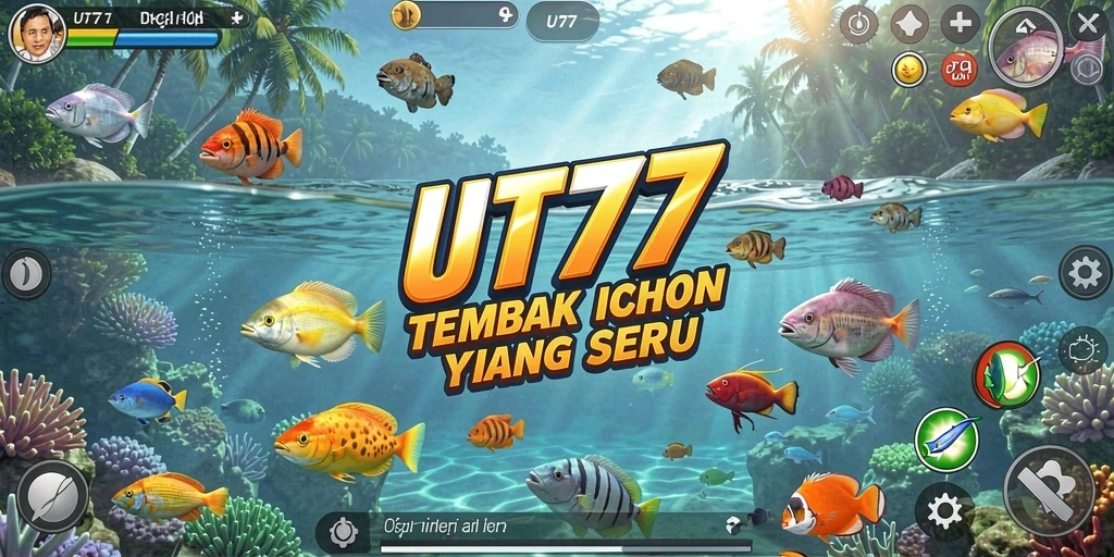 Tampilan gameplay UT77 yang seru saat menembak ikan.